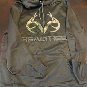 Realtree Black Hoodie with Camo Logo